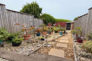Rear Garden to Garage- click for photo gallery
